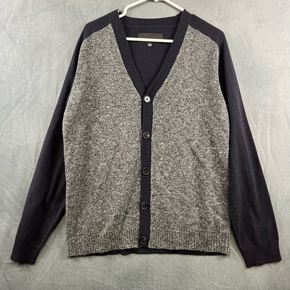 Zachary Prell Cashmere / Wool Grandpa Button Front Cardigan Sweater Tweed HH-06